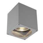 SLV Big Theo Techo Foco Aluminium Gris | Al Aire Libre - IP44 - Apta para 1x GU10 Max. 75W - Regulable