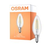 Osram Classic LED E14 Vela con Filamento Clara 4W 470lm - Relax and Active - 827 Luz muy Cálida | Reemplazo 40W