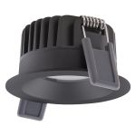 Ledvance Foco LED Fix Aluminium Negro 8W 640lm 36D - 927 Luz muy Cálida | Recorte 68mm - IP44 - Mejor reproducción de color - Regulable