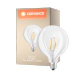 Ledvance Classic LED E27 Globe con Filamento Clara 7W 806lm - 827 Luz muy Cálida | Reemplazo 60W