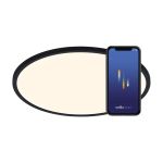 Nordlux Oja Smart 42 Luz de techo Metal Negro 20W 2300lm - 827-865 Ajustable Blanco | 424mm - Wifi y Azultooth Regulable