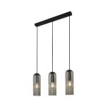 Nordlux Miella 3-Rail Colgante De Luz Vidrio Smoke | Apta para 3x E27