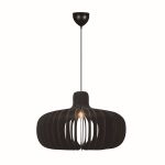 Nordlux Hazo 65 Colgante De Luz Madera Negro | Apta para 1x E27