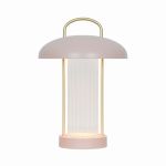 Nordlux Lámpara De Mesa Mirano Metal y Vidrio Rosa 3W 150lm - 830 Luz Cálida | 3 Pasos Regulable