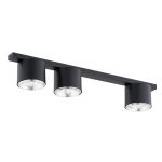 Emibig Luz de techo Nano Acero Negro | Apta para 3x GU10 (AR111) - Max 12W