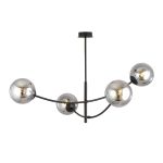 Emibig Luz de techo Hunter Acero Negro | Apta para 4x E14 - Max 10W