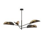Emibig Luz de techo Vene Acero Negro | Apta para 4x E14 - Max 10W