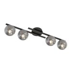Emibig Luz de techo Kairo Acero Negro | Apta para 4x E14 - Max 10W