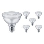 Multipack 6x Philips Master Value LED Bulbo Reflector E27 PAR30 9.5W 820lm 25D - 940 Blanco Frio | Mejor reproducción de color - Regulable - Reemplazo 75W