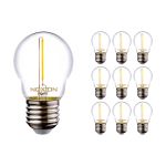 Multipack 10x Noxion Lucent LED E27 Esférica con Filamento Clara 1.4W 136LM - 827 Luz muy Cálida | Reemplazo 15W