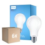 Multipack 6x Philips Corepro LED Bulbo E27 Pera Mate 13W 2000lm - 865 Luz de Día | Reemplazo 120W