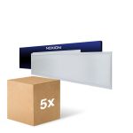 Multipack 5x Noxion Panel LED Ecowhite V4.0 28W 3200lm - 830 Luz Cálida | 120x30cm - UGR <19 - Philips driver