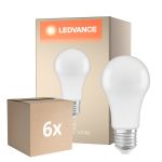 Multipack 6x Ledvance Classic LED E27 Pera Mate 14W 1521lm - 827 Luz muy Cálida | Regulable - Reemplazo 100W