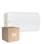 Multipack 5x Philips LED Seguridad Ledinaire WL055V Blanco 6W 600lm - 830 Luz Cálida | 374x150mm - IP65 - Sensor De Movimiento