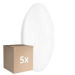 Multipack 5x Ledvance Plafón LED Techo/Pared Surface CIRCULAR 500 PS Acero Blanco 42W 3500lm - 840 Blanco Frio | IP44