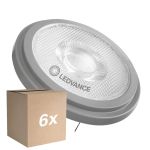 Multipack 6x Ledvance LED spot G53 AR111 7.4W 450lm 24D - 930 Luz Cálida | Mejor reproducción de color - Regulable - Reemplazo 50W