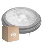 Multipack 6x Ledvance Superior Foco LED Reflector G53 AR111 7.4W 450lm 24D - 927 Luz muy Cálida | Mejor reproducción de color - Regulable - Reemplazo 50W