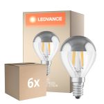 Multipack 6x Osram Classic LED E14 Esférica Con Filamento Clara 4W 350lm - 827 Luz Muy Cálida | Reemplazo 31W