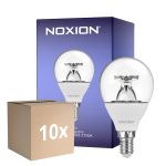 Multipack 10x Noxion LED E14 Esférica 5W 470lm - 922 - 927 Dim to Warm| Mejor Reproducción De Color - Regulable - Reemplazo 40W