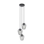 Eglo Colgante De Luz Newtown Acero Negro | IP20 - Apta para 3x E27 