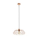 Eglo Colgante De Luz Carlton 2 Acero Cobre | IP20 - Apta para 1x E27 