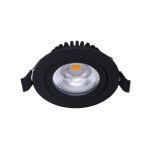 Noxion LED Ajustable Slim Spot Negro 6W 550lm - 930 Luz Cálida | Recorte 75mm - IP54 - Mejor reproducción de color 