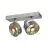 SLV Kalu Foco Aluminium Gris Esférica | Apta para 2x GU10 (AR111) 