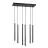 Emibig Colgante De Luz Selter Acero Negro | Apta para 6x G9 - Max 8W