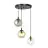 Emibig Colgante De Luz Cosmo Acero Negro | Apta para 3x E14 - Max 10W