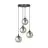 Emibig Colgante De Luz Cosmo Acero Negro | Apta para 4x E14 - Max 10W