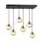Emibig Colgante De Luz Cosmo Acero Negro | Apta para 6x E14 - Max 10W