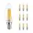 Multipack 10x Noxion Lucent LED E14 Vela con Filamento Clara 4.5W 470lm - 827 Luz muy Cálida | Regulable - Reemplazo 40W