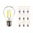 Multipack 10x Noxion Lucent LED E27 Pera con Filamento Clara 8.5W 1055lm - 827 Luz muy Cálida | Regulable - Reemplazo 75W
