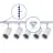 Set completo 1-Fase Rail 2 Metro Blanco | incl. 5x Foco + GU10 2700K 3W Regulable + Tapa Final, Conector de Alimentación y I-Conector