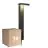 Multipack 3x Nordlux Solar Lámpara de pedestal Rica Cuadrado Acero Inoxidable Negro 4.5W 380lm - 830 Luz Cálida |Sensor de Movimiento y Luz