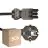 Multipack 50x Noxion GST-Compatible Cable de alimentación - Hembra + Schuko Europlug - Negro 1.5m - 3 pole 0.75mm2