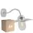 Multipack 6x Nordlux Luxembourg Luz De Pared Acero y Vidrio Gris - Zona costera | IP54 - Apta para E27