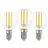 Multipack 3x Eglo LED Esférica E14 Con Filamento Clara 21W 806lm - 827 Luz Muy Cálida | Reemplazo 60W
