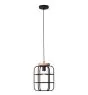 Brilliant Gwen Colgante De Luz Metal Madera Negro | 250mm - Apta para 1x E27