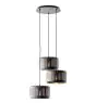 Brilliant Tyas Colgante De Luz Metal Negro Oro | 520mm - Apta para 3x E27