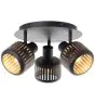 Brilliant Tyas Luz de techo  Aluminium Metal Negro Oro | 370mm -  Apta para 3x E14