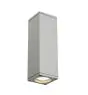 SLV Theo Up/Down Luz De Pared Aluminium Gris | IP44 - Al Aire Libre - Apta para 2x GU10 Max. 35W - Regulable