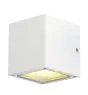 SLV Sitra Cube Luz De Pared Aluminium Blanco | Al Aire Libre - IP44 - Apta para 2x GX53 