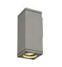 SLV Theo Luz De Pared Aluminium Gris Cuadrado | Al Aire Libre - IP44 - Apta para 1x GU10 
