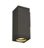 SLV Theo Luz De Pared Aluminium Gris Cuadrado | Al Aire Libre - IP44 - Apta para 1x GU10 