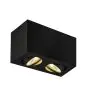 SLV Triledo Doble Luz de techo Aluminium Negro 14W 1300lm 38D - 830 Luz Cálida