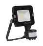 Ledvance Proyector LED Compacto Negro 10W 900lm 100D - 830 Luz Cálida | IP65 - Simétrico - Sensor de movimiento y luz