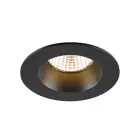 SLV New Tria 68 Foco Aluminium Negro Esférica 8.3W 460lm 38D - 927 Luz Muy Cálida | Recorte 68mm -  Mejor Reproducción De Color - Regulable 