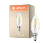 Ledvance Classic LED E14 Vela con Filamento Clara 4.2W 470lm - 927 Luz muy Cálida | Mejor reproducción de color - Regulable - Reemplazo 40W