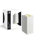 D'Lite Luz De Pared Vrebos Blanco Up & Down | IP56 - Apta Para 2x GU10